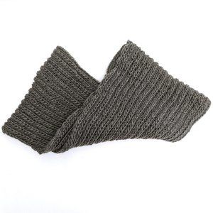 Simple Knitted Winter Scarf Grey Gray Soft Heavy Cute Cozy Warm Winter Wear